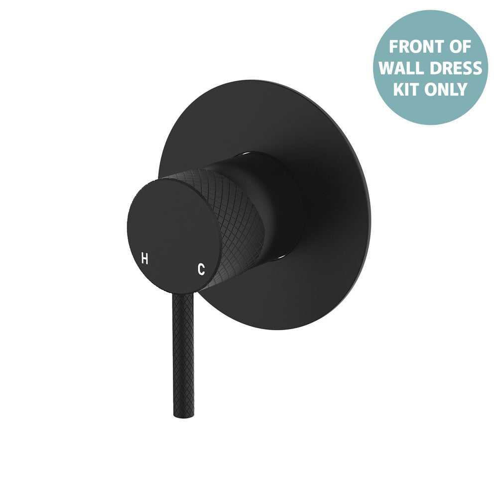 Axle Wall Mixer Dress Kit, Large Round Plate - Matte Black