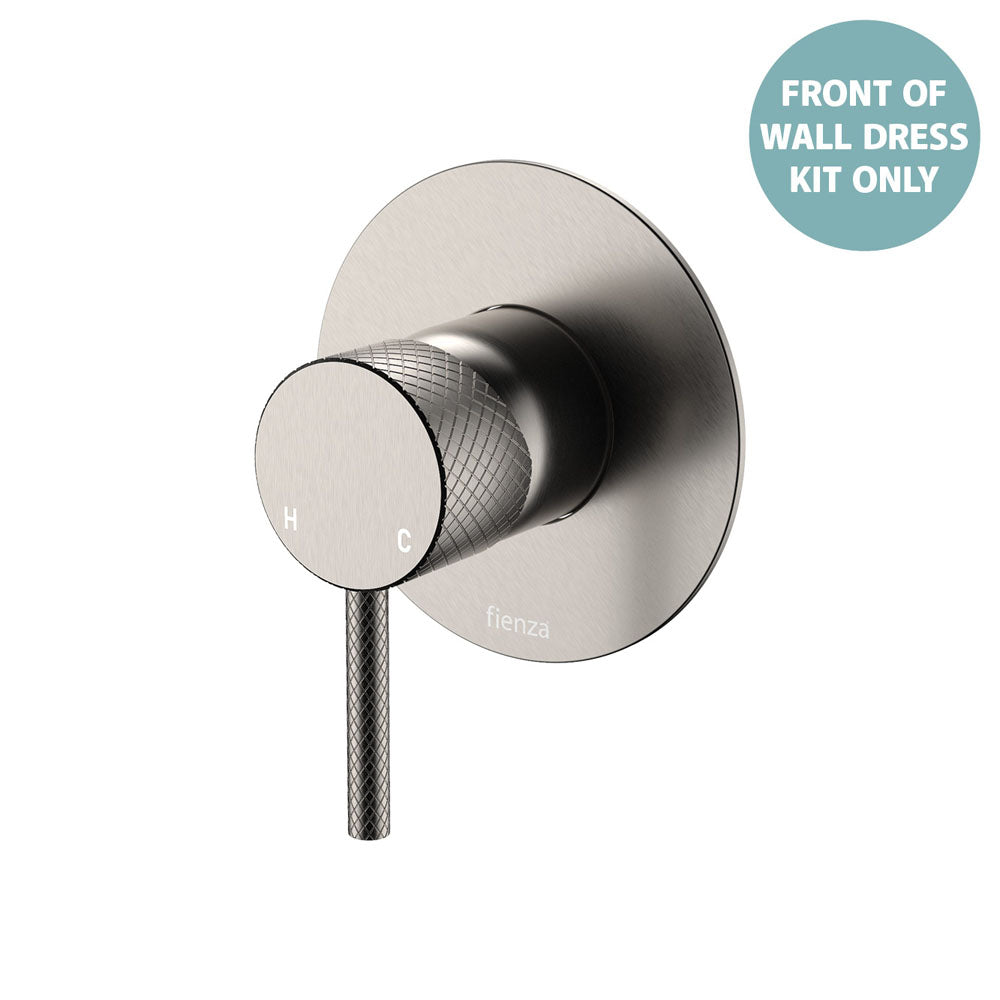 Axle Wall Mixer Dress Kit, Large Round Plate - Brushed Nickel