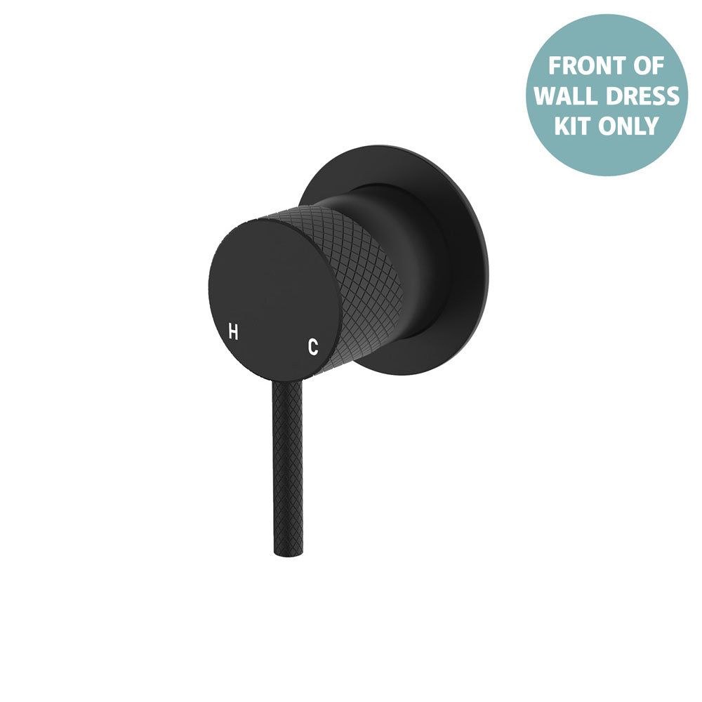 Axle Wall Mixer Dress Kit, Small Round Plate - Matte Black
