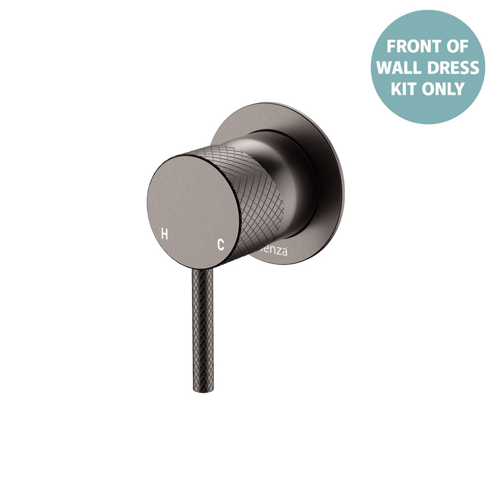 Axle Wall Mixer Dress Kit, Small Round Plate - Gun Metal