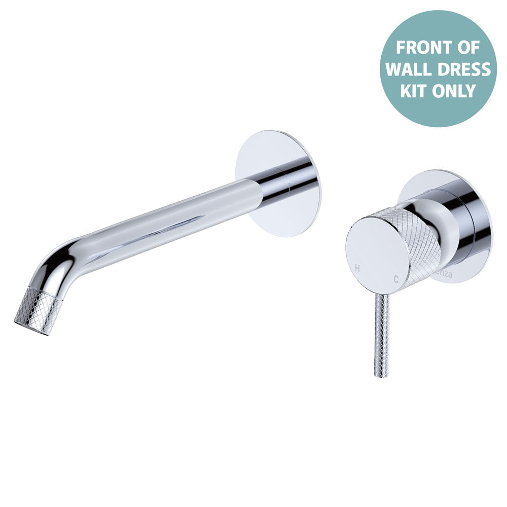 Axle Wall Basin/Bath Mixer Dress Kit, Round Plates, 200mm Outlet - Chrome