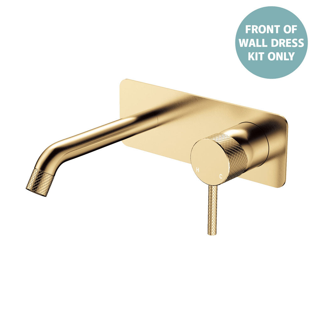 Axle Wall Basin/Bath Mixer Dress Kit, Rectangular Plate, 160mm Outlet - Urban Brass