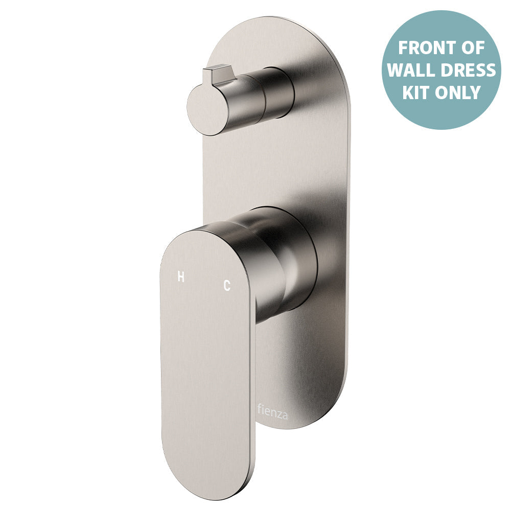 Empire Slim Wall Diverter Mixer Dress Kit, Large Oval Plate, Vertical - Brushed Nickel