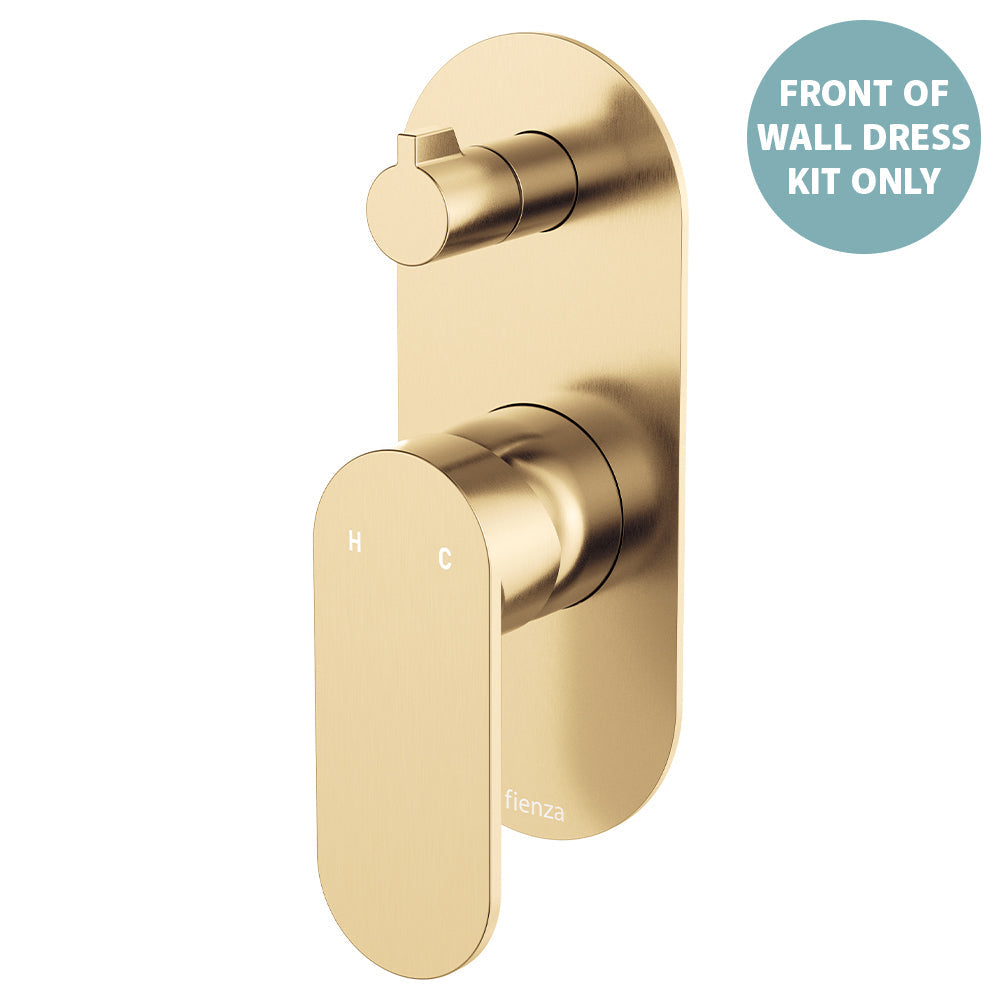 Empire Slim Wall Diverter Mixer Dress Kit, Large Oval Plate, Vertical - Urban Brass