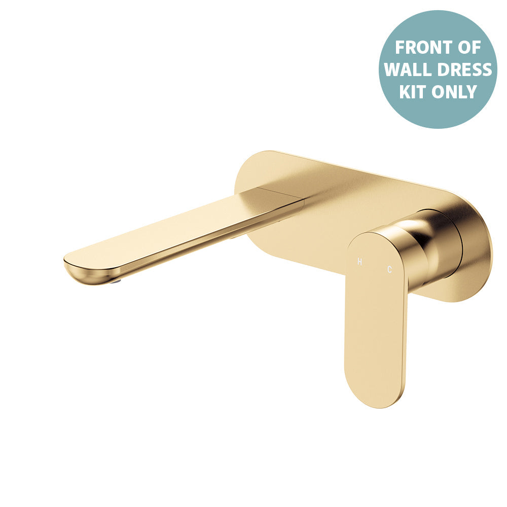 Empire Slim Basin/Bath Wall Mixer Set Dress Kit, Oval Plate, 160mm Outlet - Urban Brass