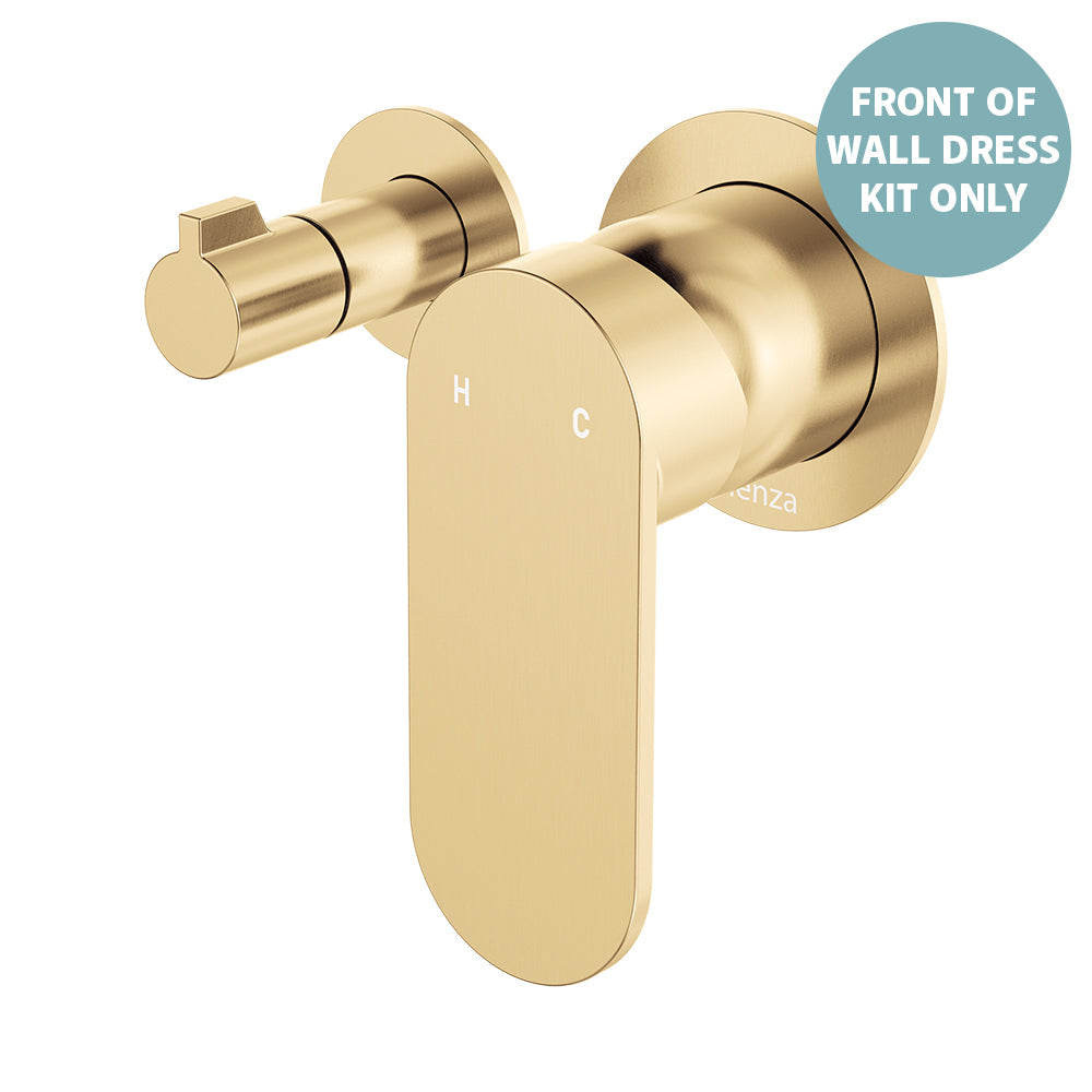 Empire Slim Wall Diverter Mixer Dress Kit, Small Round Plates, Horizontal - Urban Brass