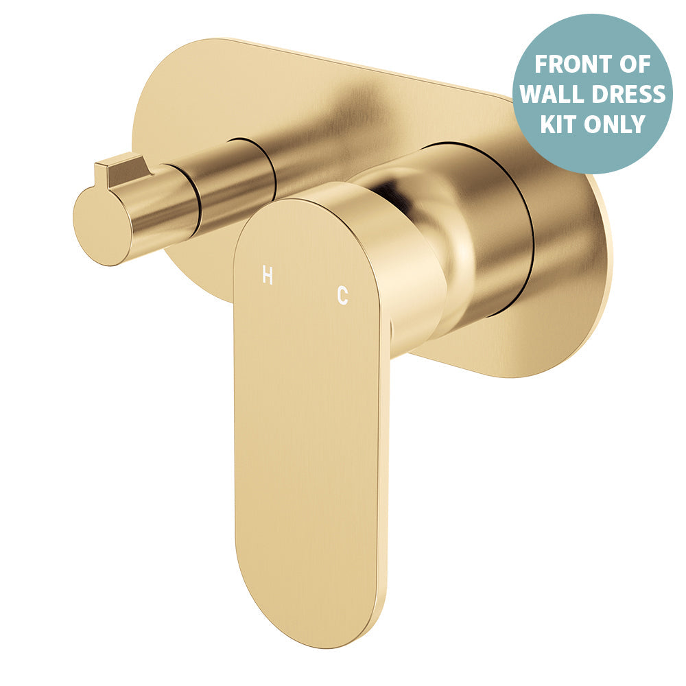 Empire Slim Wall Diverter Mixer Dress Kit, Large Oval Plate, Horizontal - Urban Brass