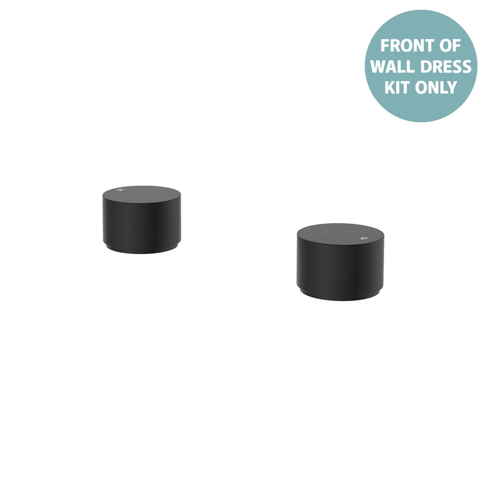 Kaya Round Hob Taps, Dress Kit, Matte Black