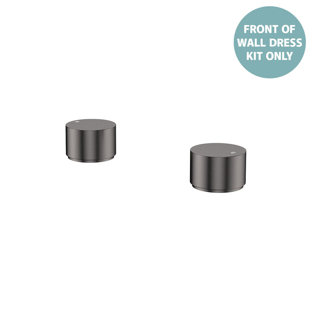 Kaya Round Hob Taps, Dress Kit, Gun Metal