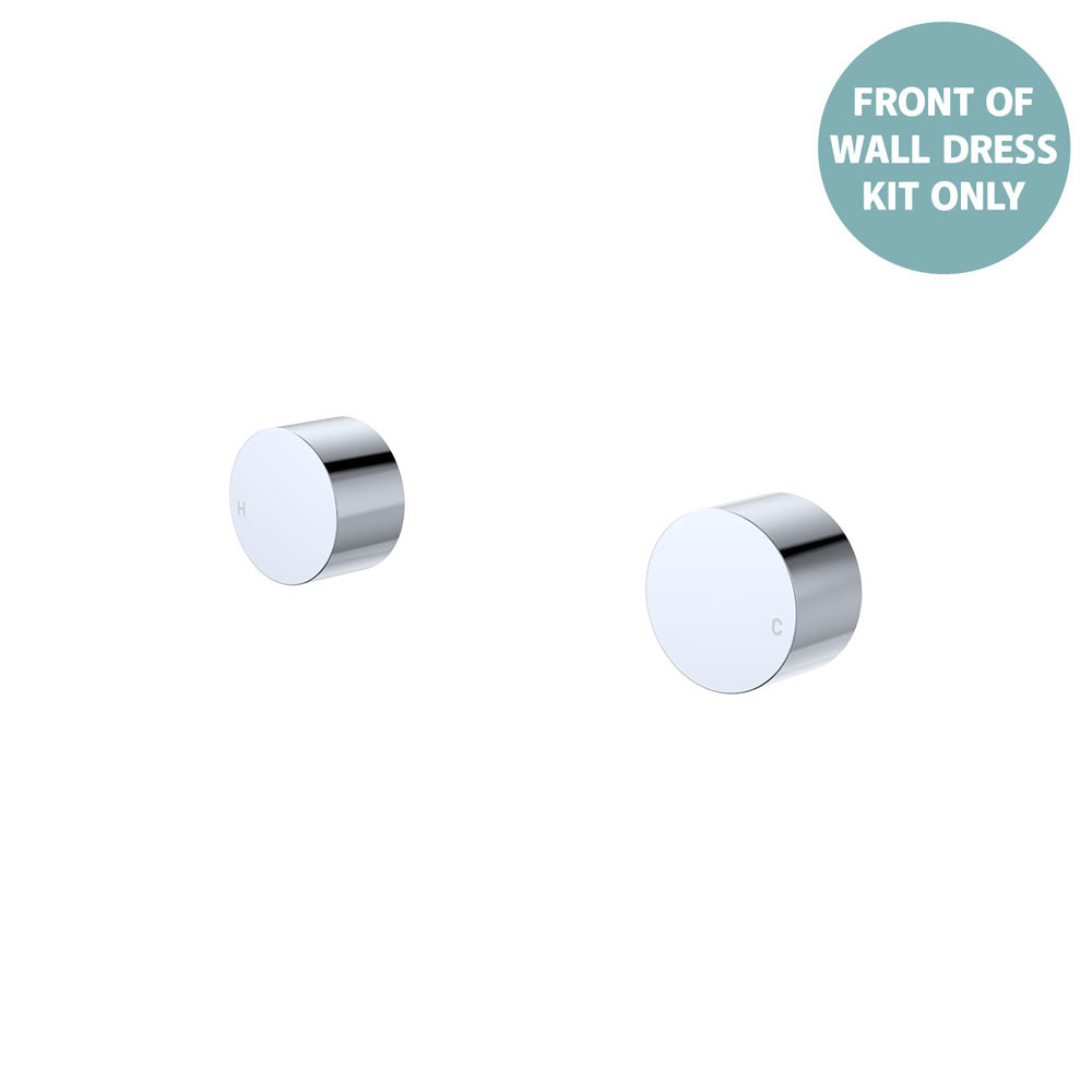 Kaya Round Wall Taps, Dress Kit, Chrome