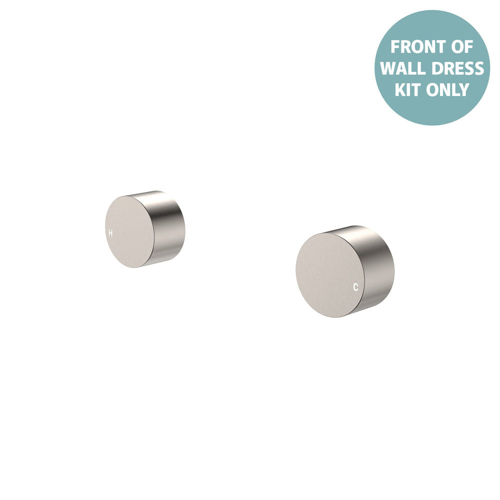 Kaya Round Wall Taps, Dress Kit, Brushed Nickel