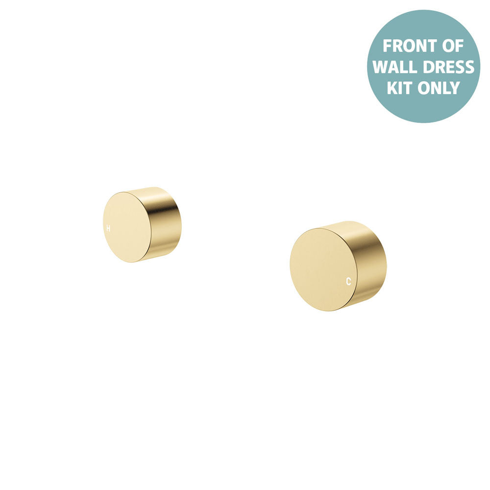 Kaya Round Wall Taps, Dress Kit, Urban Brass