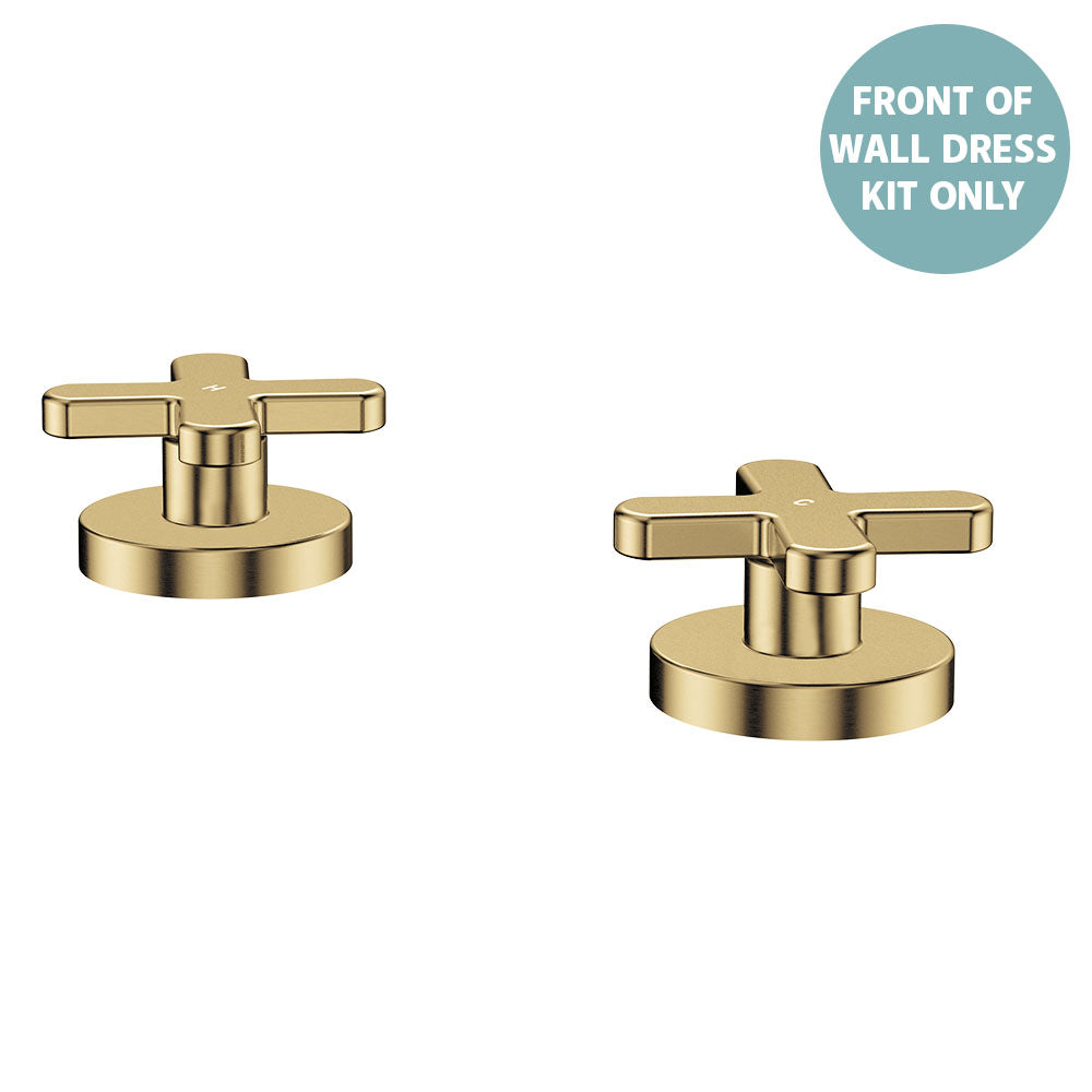 Kaya Hob Set Dress Kit, Cross Taps - Urban Brass