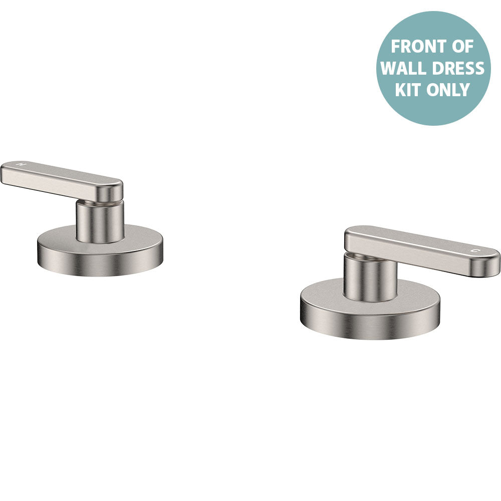 Kaya Hob Set Dress Kit, Lever Taps - Brushed Nickel