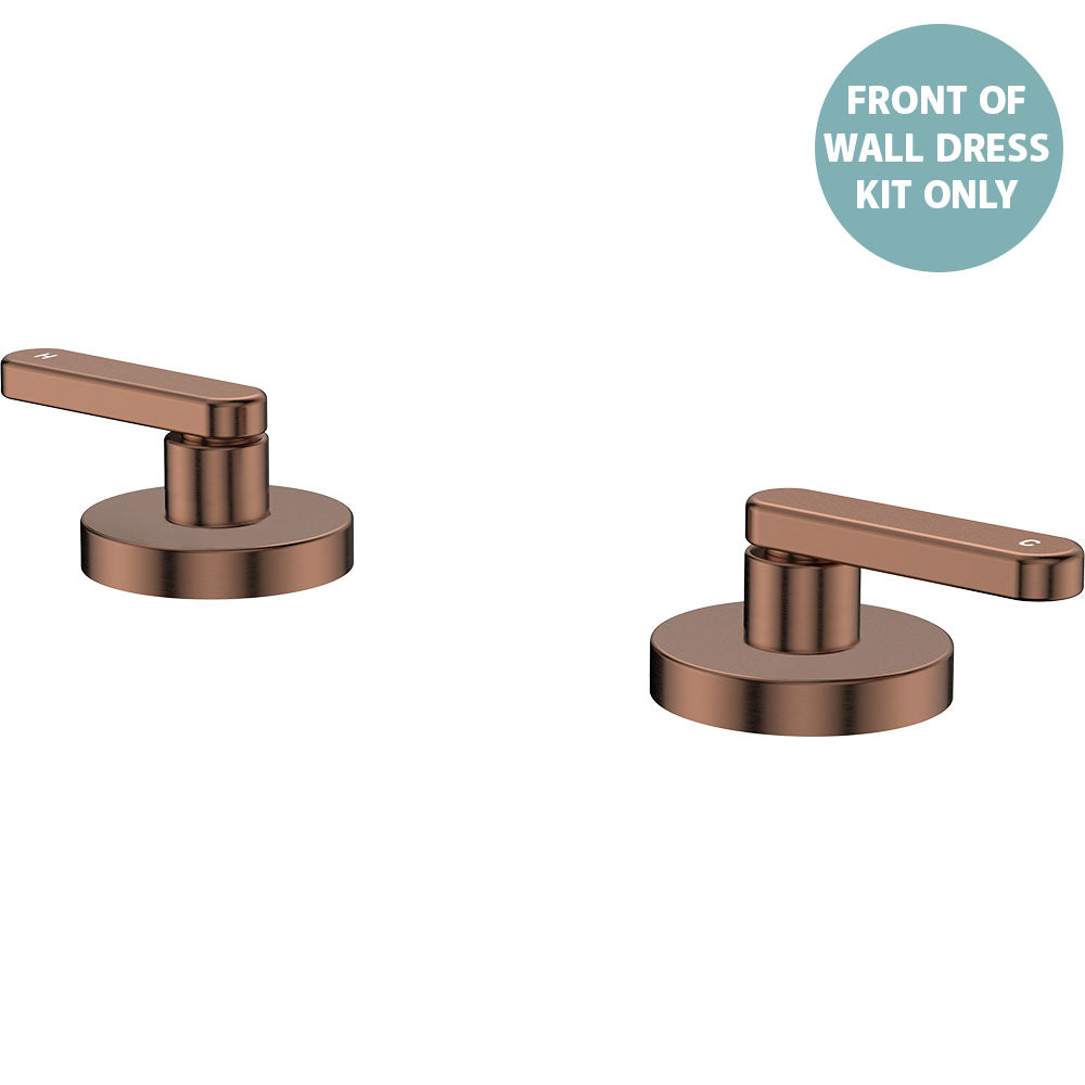 Kaya Hob Set Dress Kit, Lever Taps - Brushed Copper