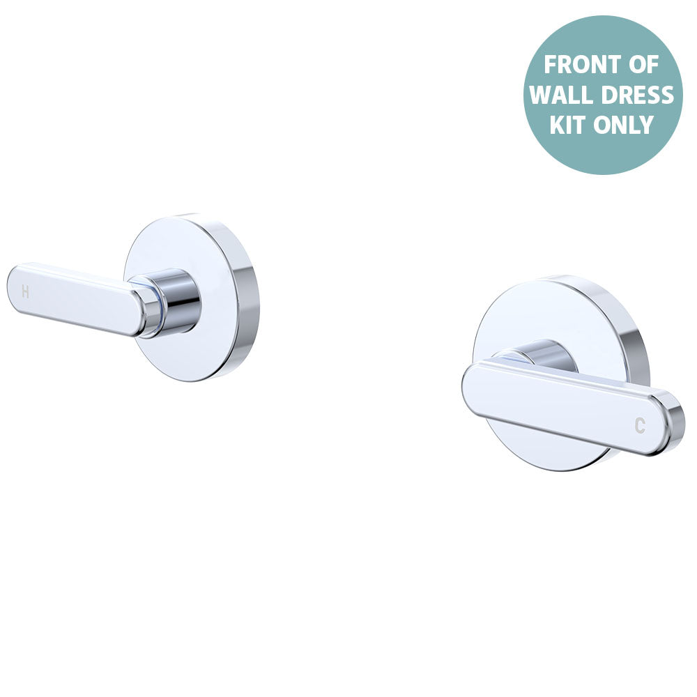 Kaya Wall Set Dress Kit, Lever Taps - Chrome