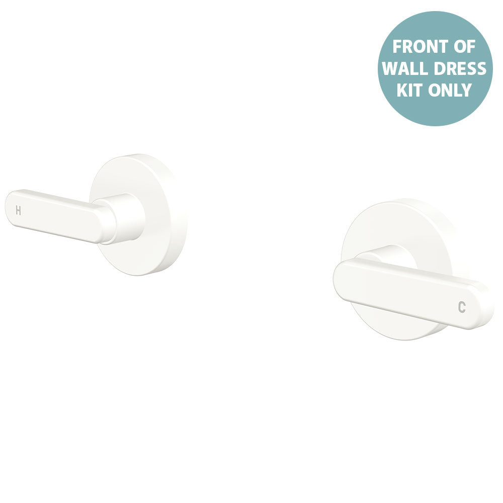 Kaya Wall Set Dress Kit, Lever Taps - Matte White