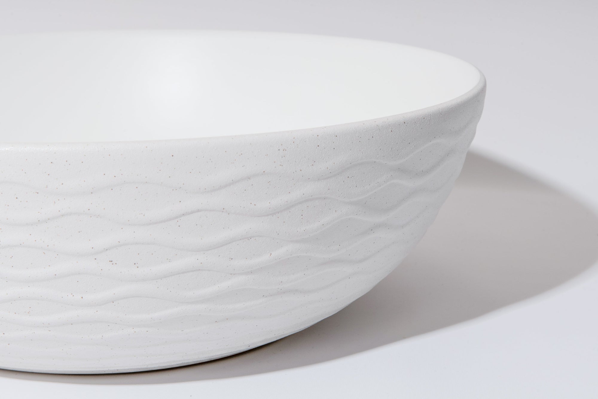 Polar-40-Wavy Textured White at Blue Bathware