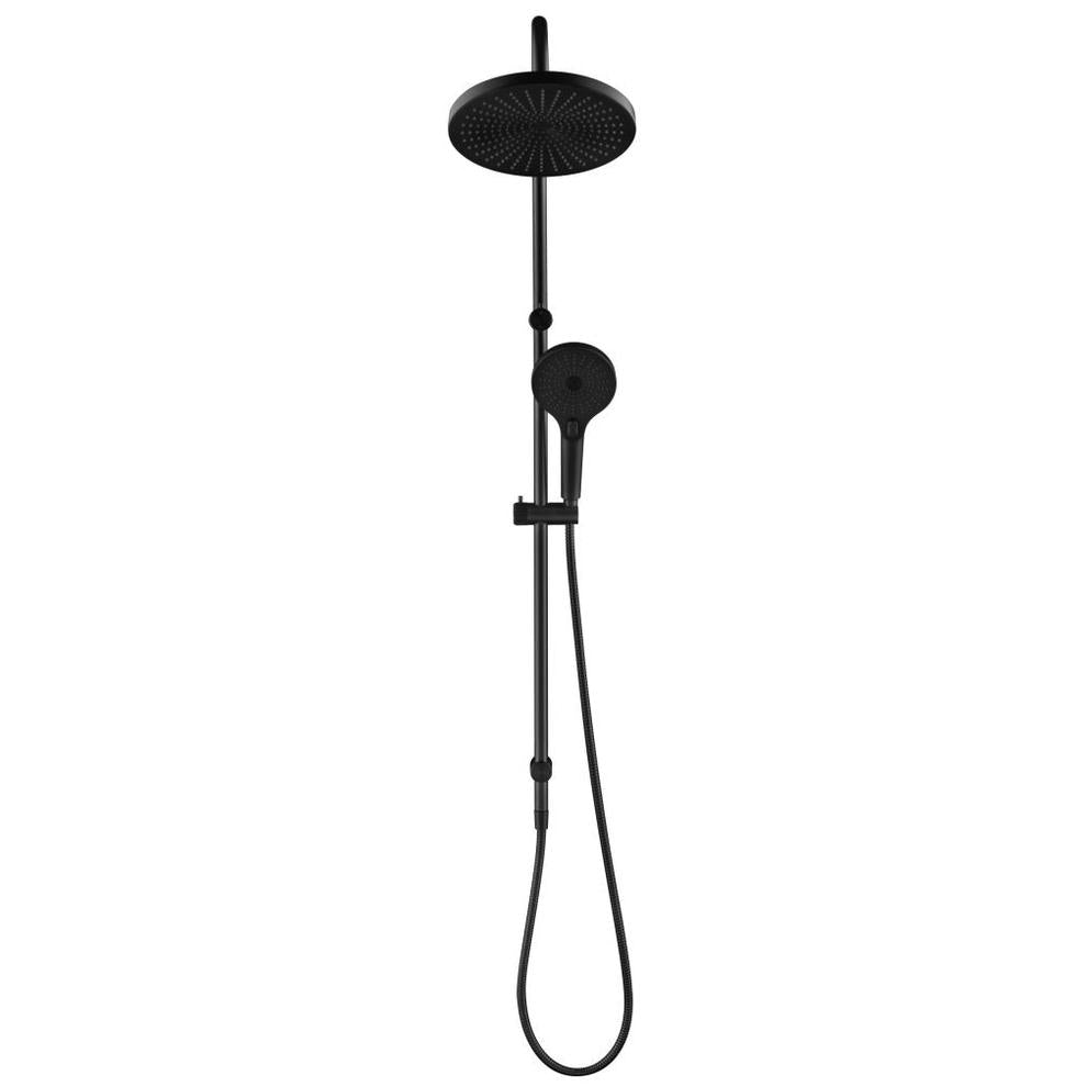 Mica Fluted Gooseneck Dual Shower Rail