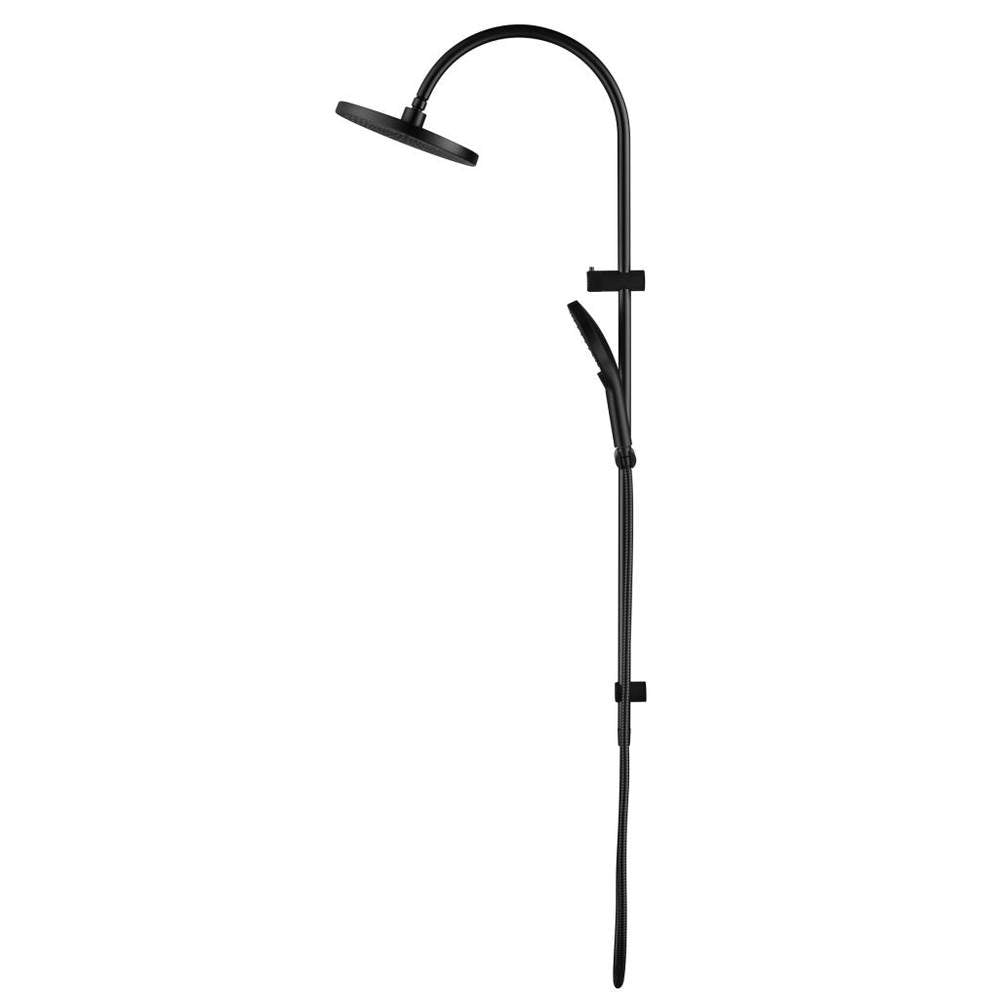 Mica Fluted Gooseneck Dual Shower Rail