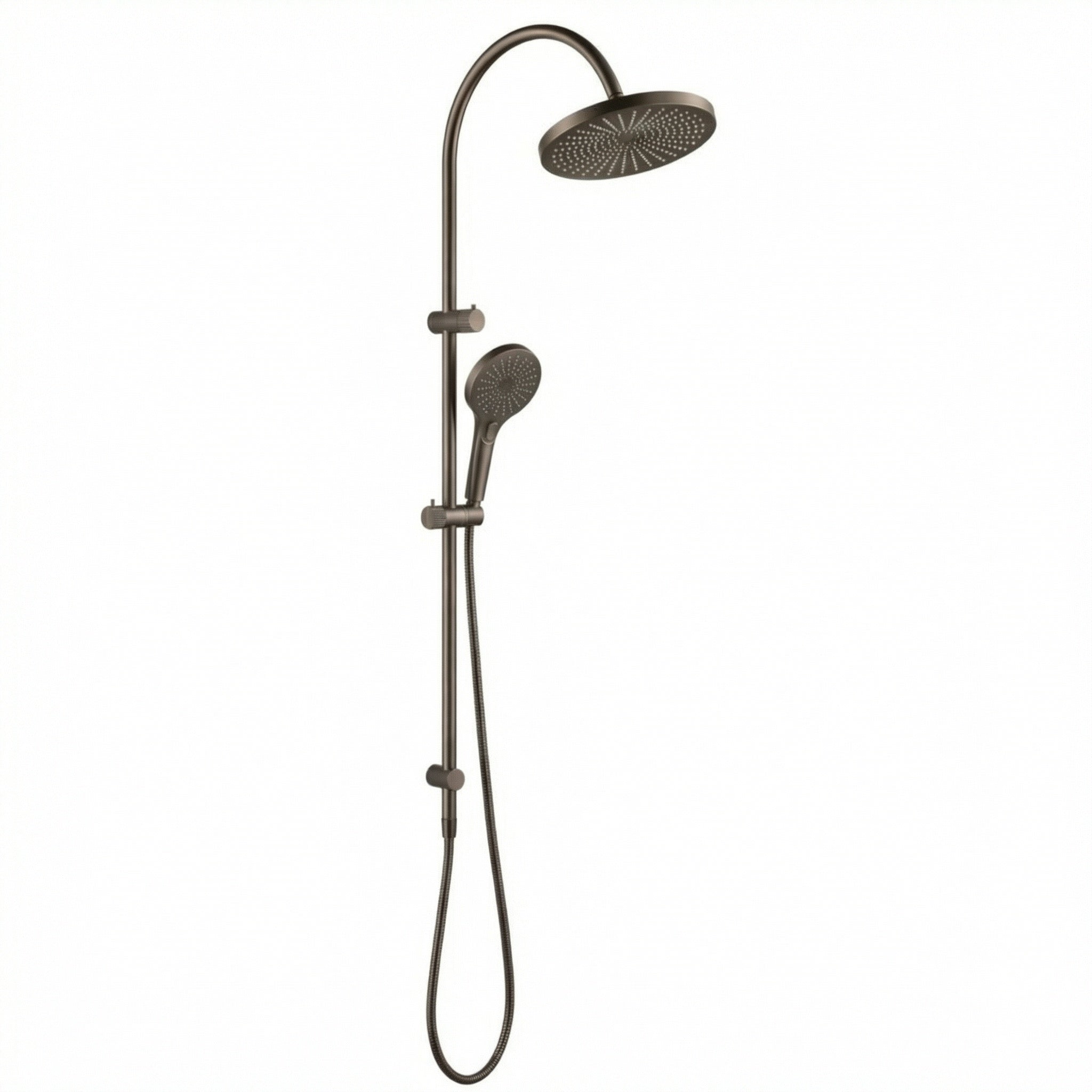 Bella Vista Mica Fluted Gooseneck Dual Shower Rail