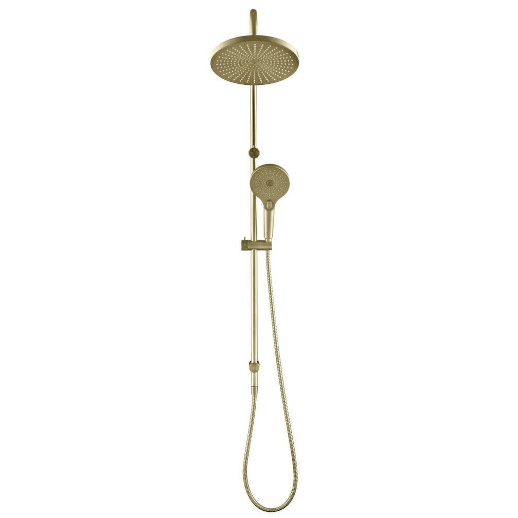 Mica Fluted Gooseneck Dual Shower Rail