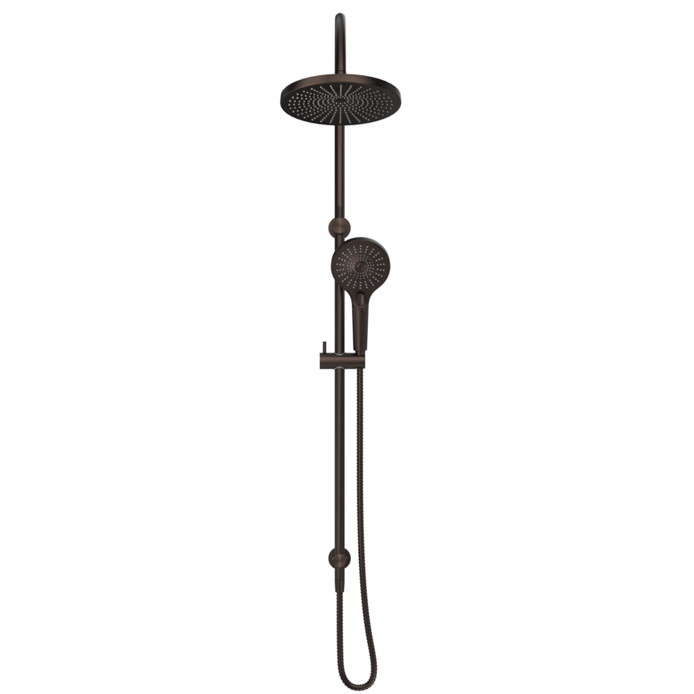Mica Gooseneck Dual Shower Rail