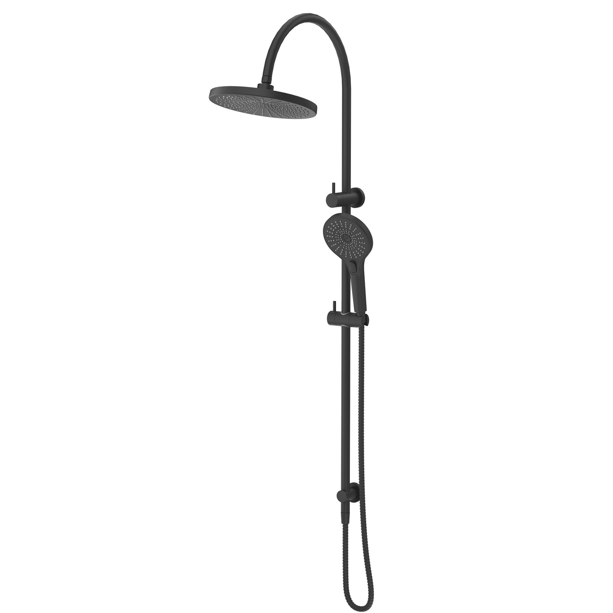 Bella Vista Mica Gooseneck Dual Shower Rail
