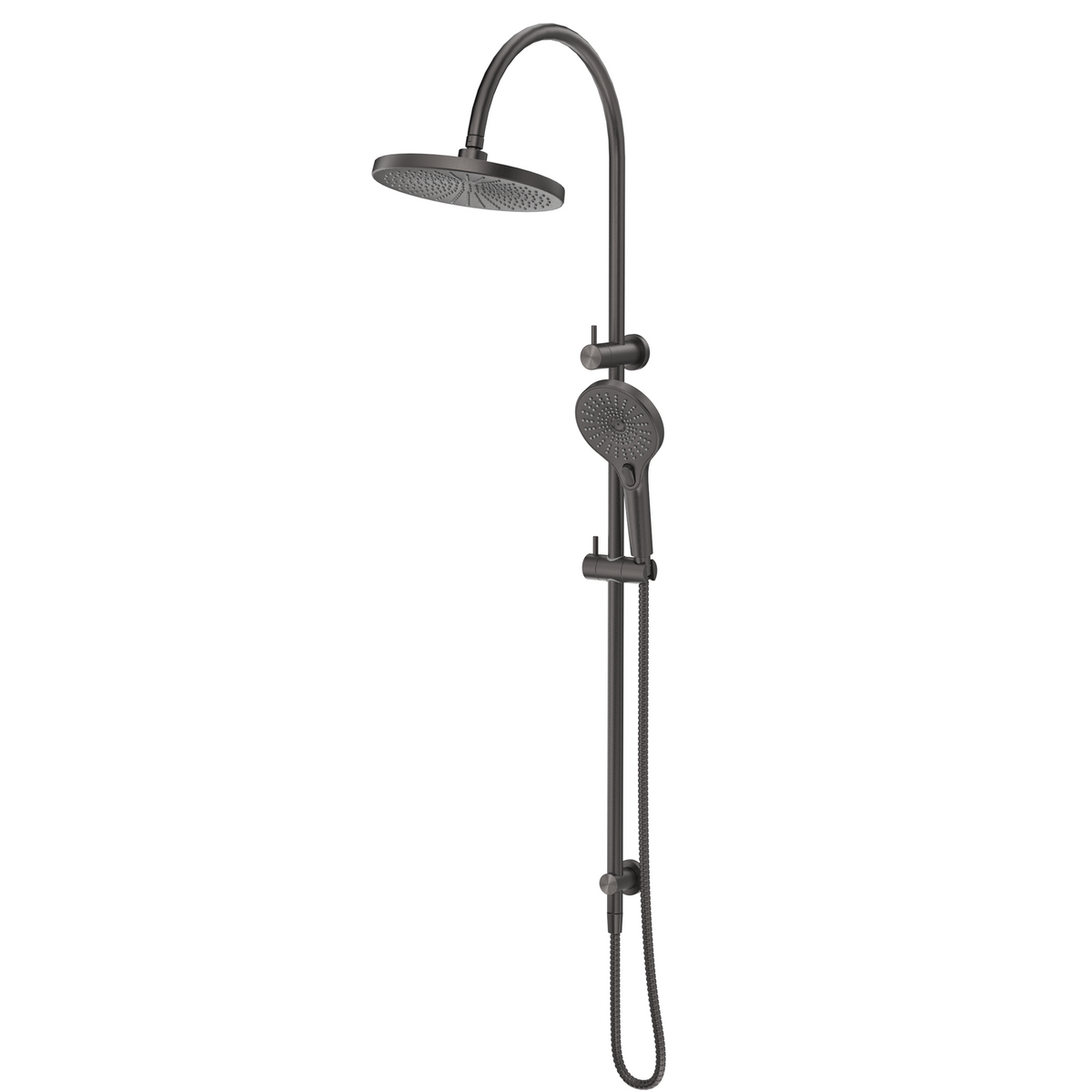 Mica Gooseneck Dual Shower Rail