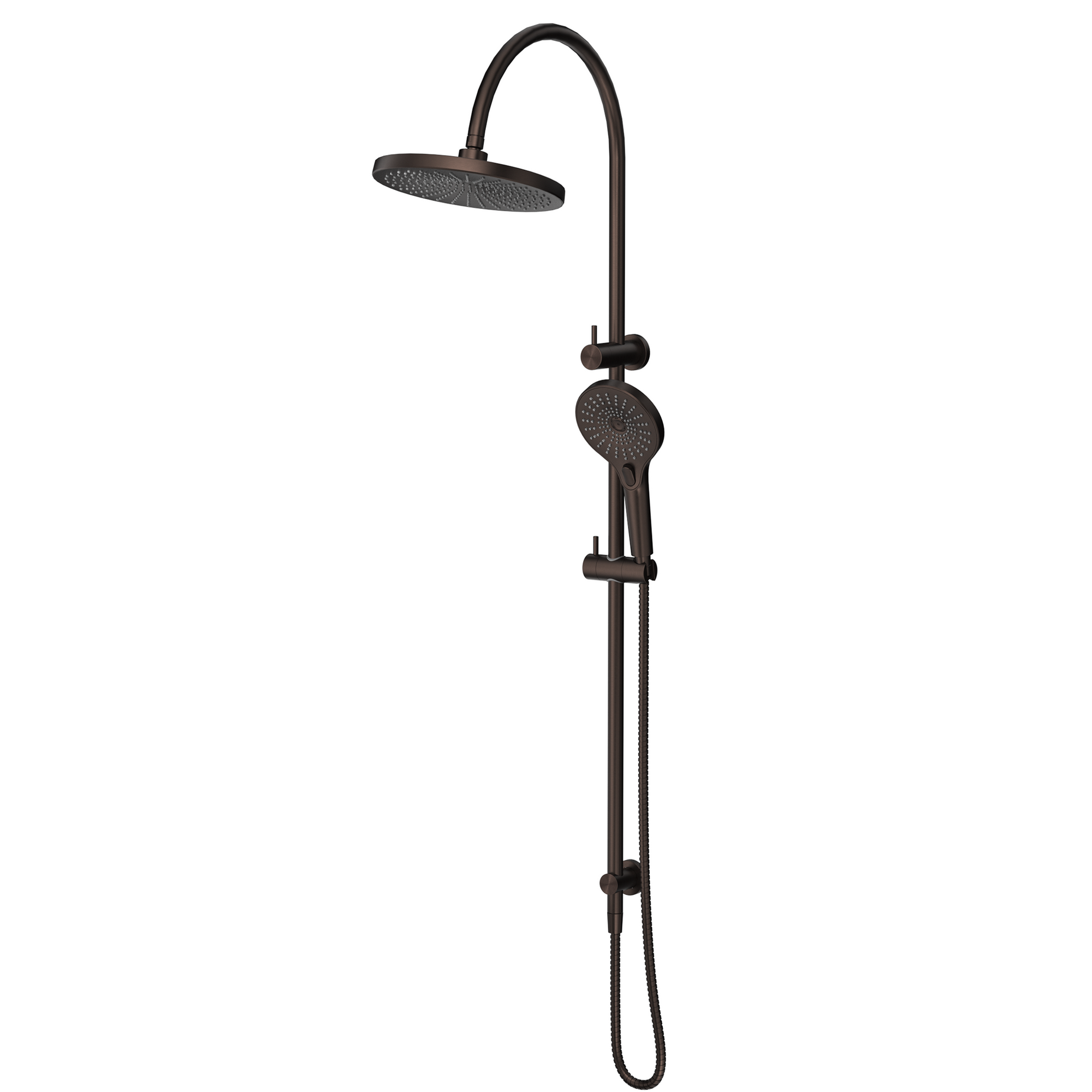 Mica Gooseneck Dual Shower Rail