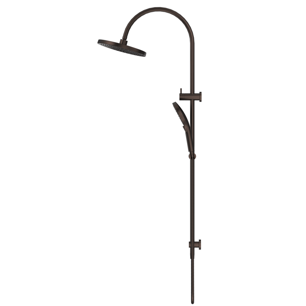 Mica Gooseneck Dual Shower Rail