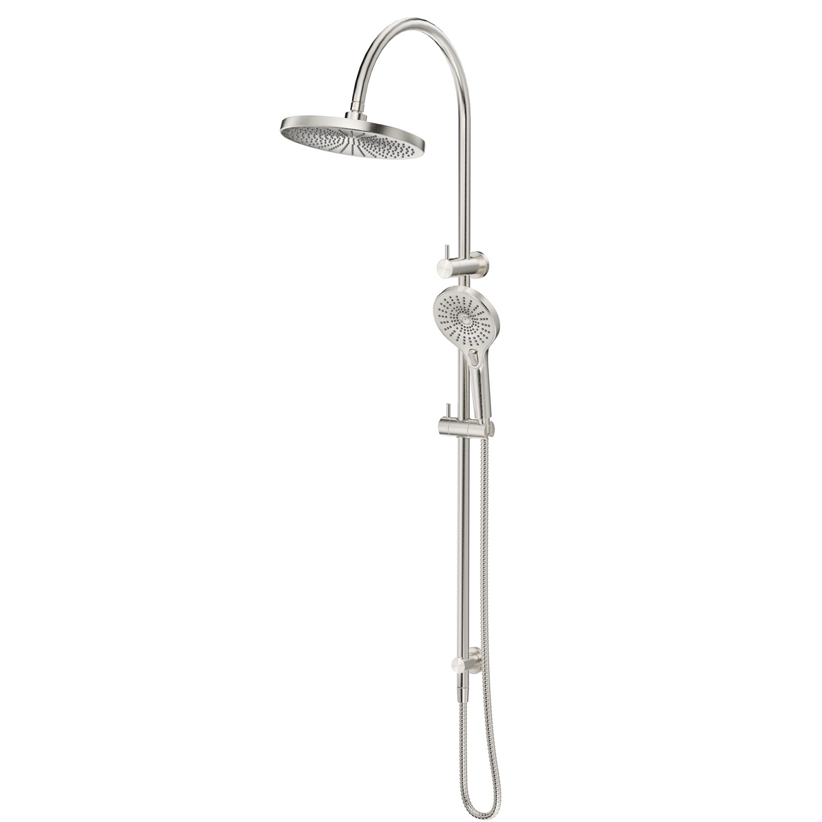 Mica Gooseneck Dual Shower Rail
