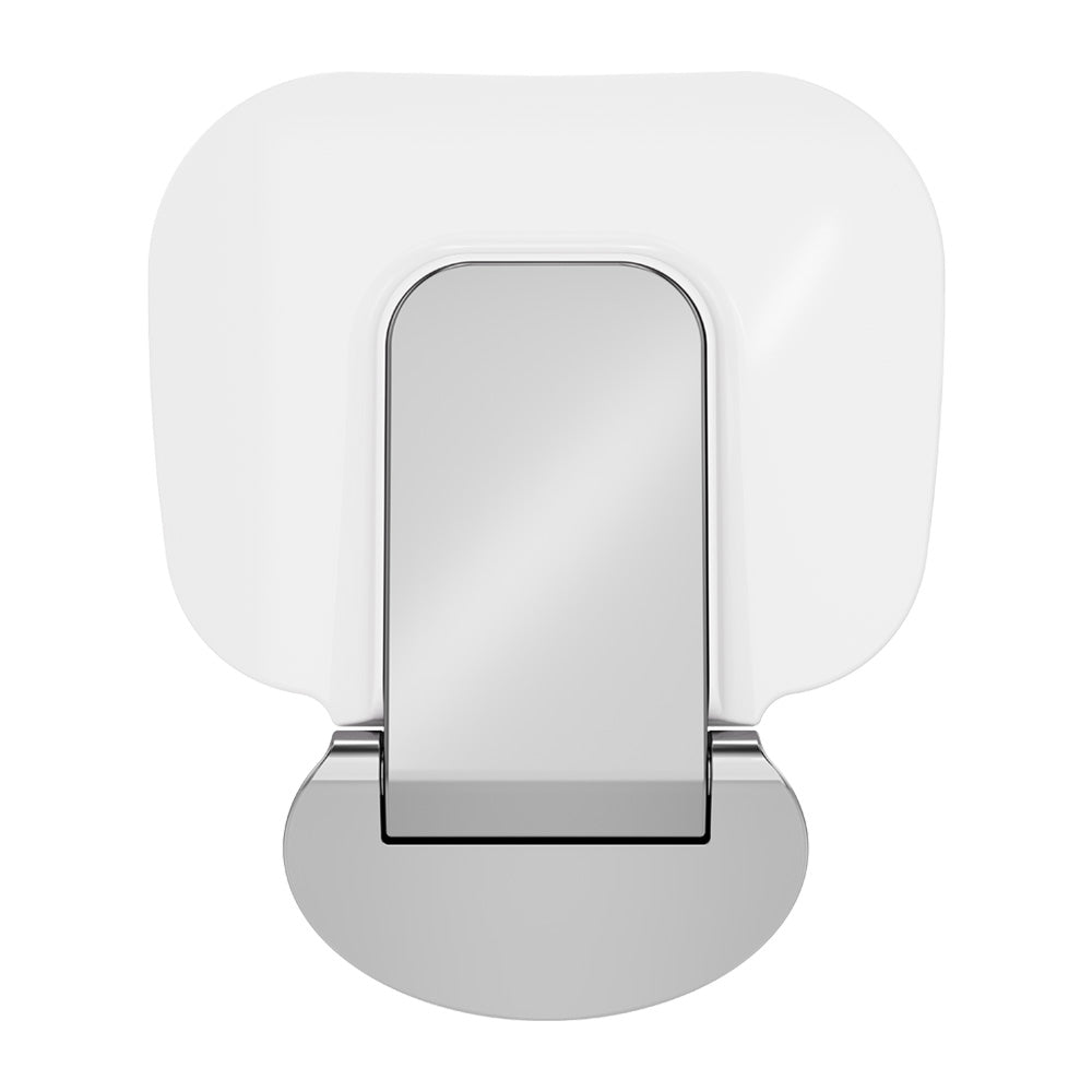 Care Folding Shower Seat, Chrome Base, Satin White Seat