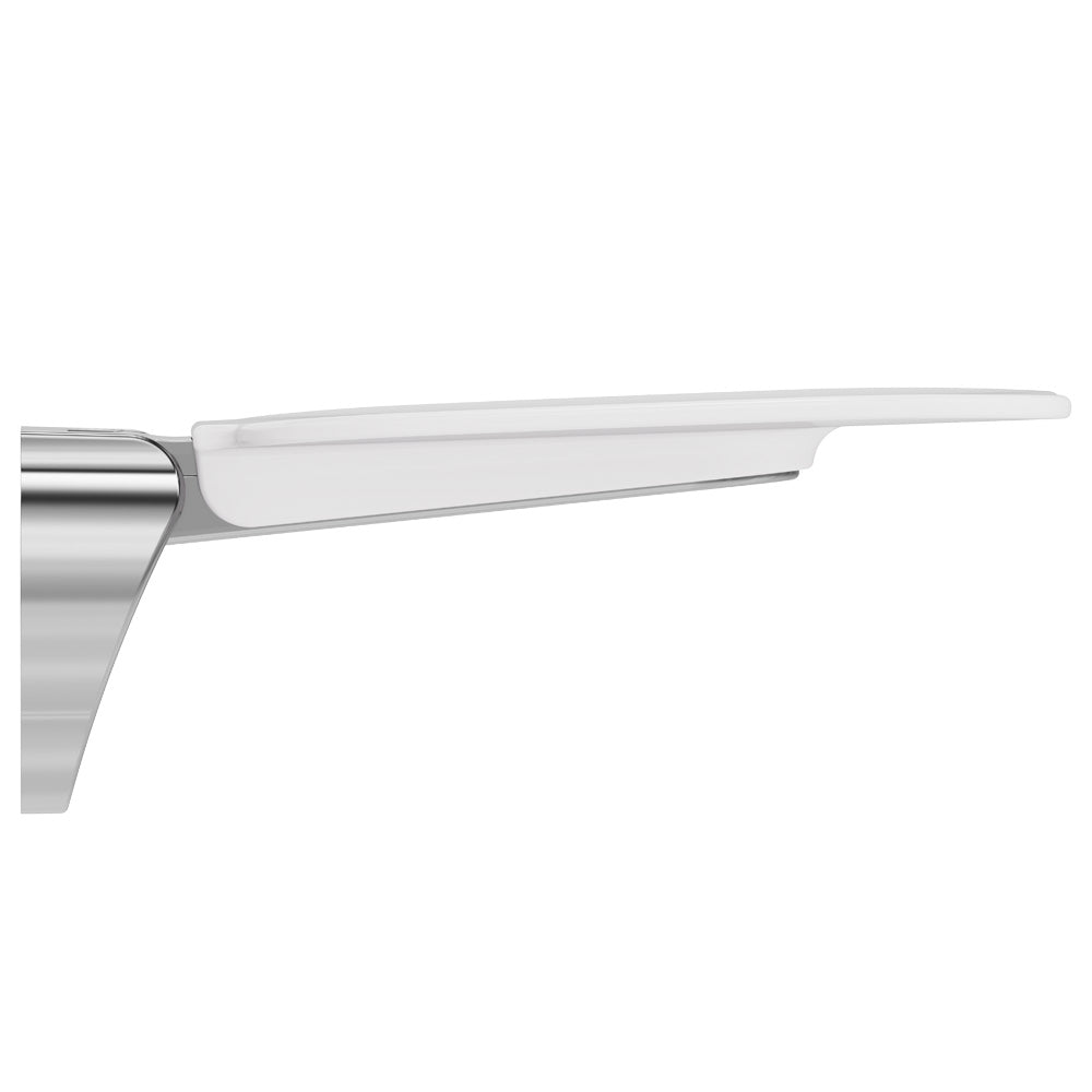 Care Folding Shower Seat, Chrome Base, Satin White Seat