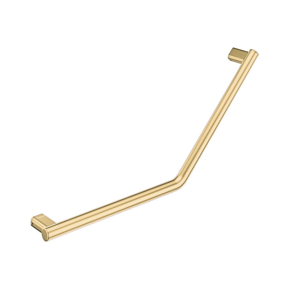 135° Care Slimline Ambulant Care Reversible Left/Right Hand Grab Rail, Urban Brass