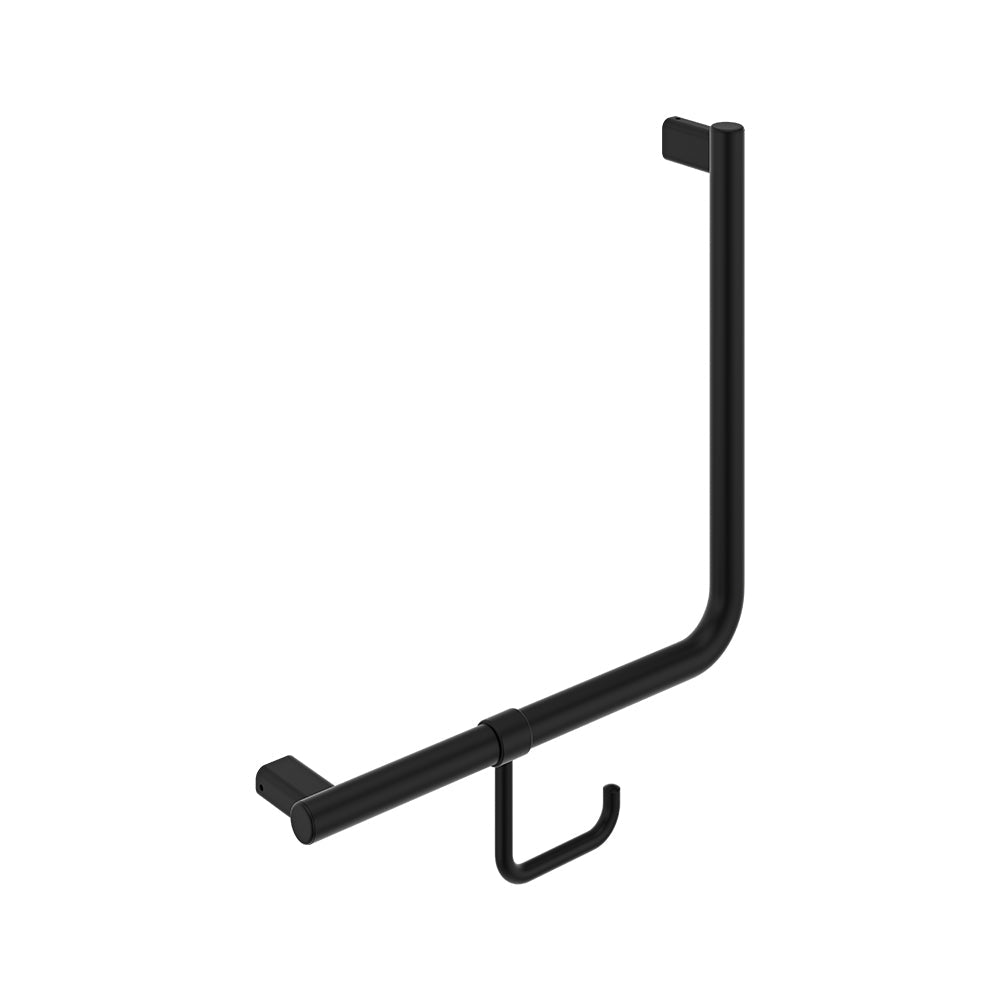 90° Care Slimline Ambulant Care Hand Grab Rail, Matte Black