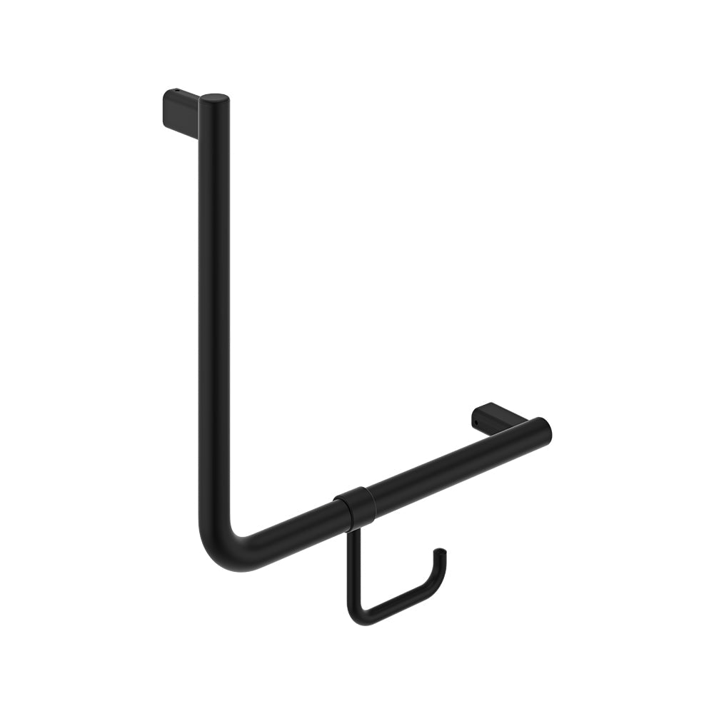 90° Care Slimline Ambulant Care Hand Grab Rail, Matte Black