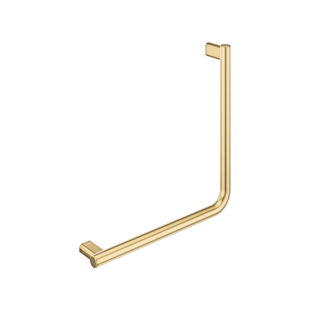 90° Care Slimline Ambulant Care Hand Grab Rail, Urban Brass