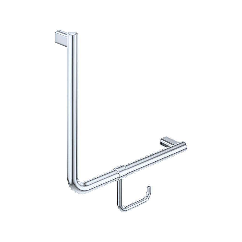 90° Care Slimline Ambulant Care Hand Grab Rail, Stainless Steel