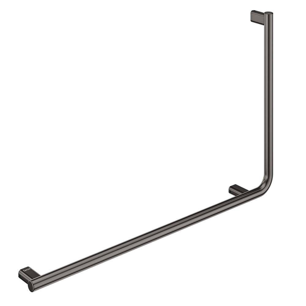 90° Care Slimline Left-Hand Grab Rail, Gun Metal