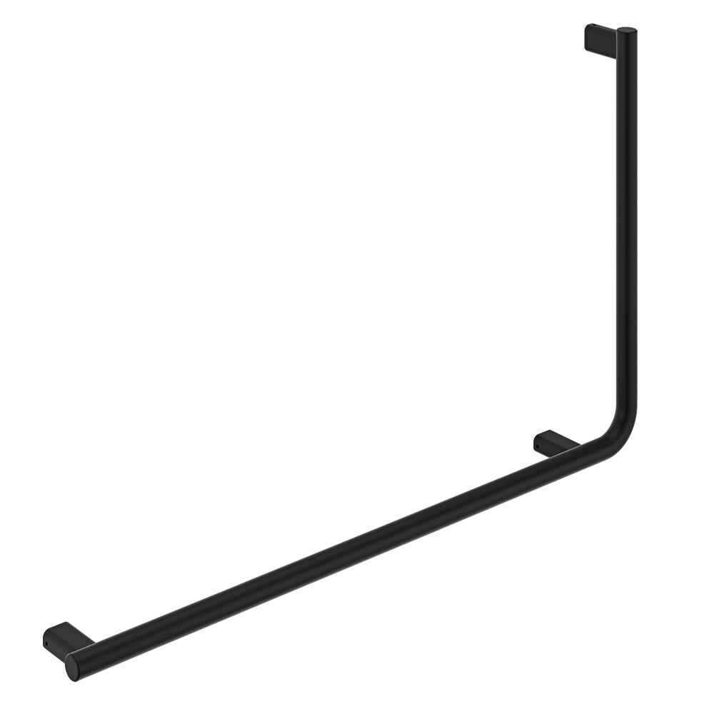 90° Care Slimline Left-Hand Grab Rail, Matte Black