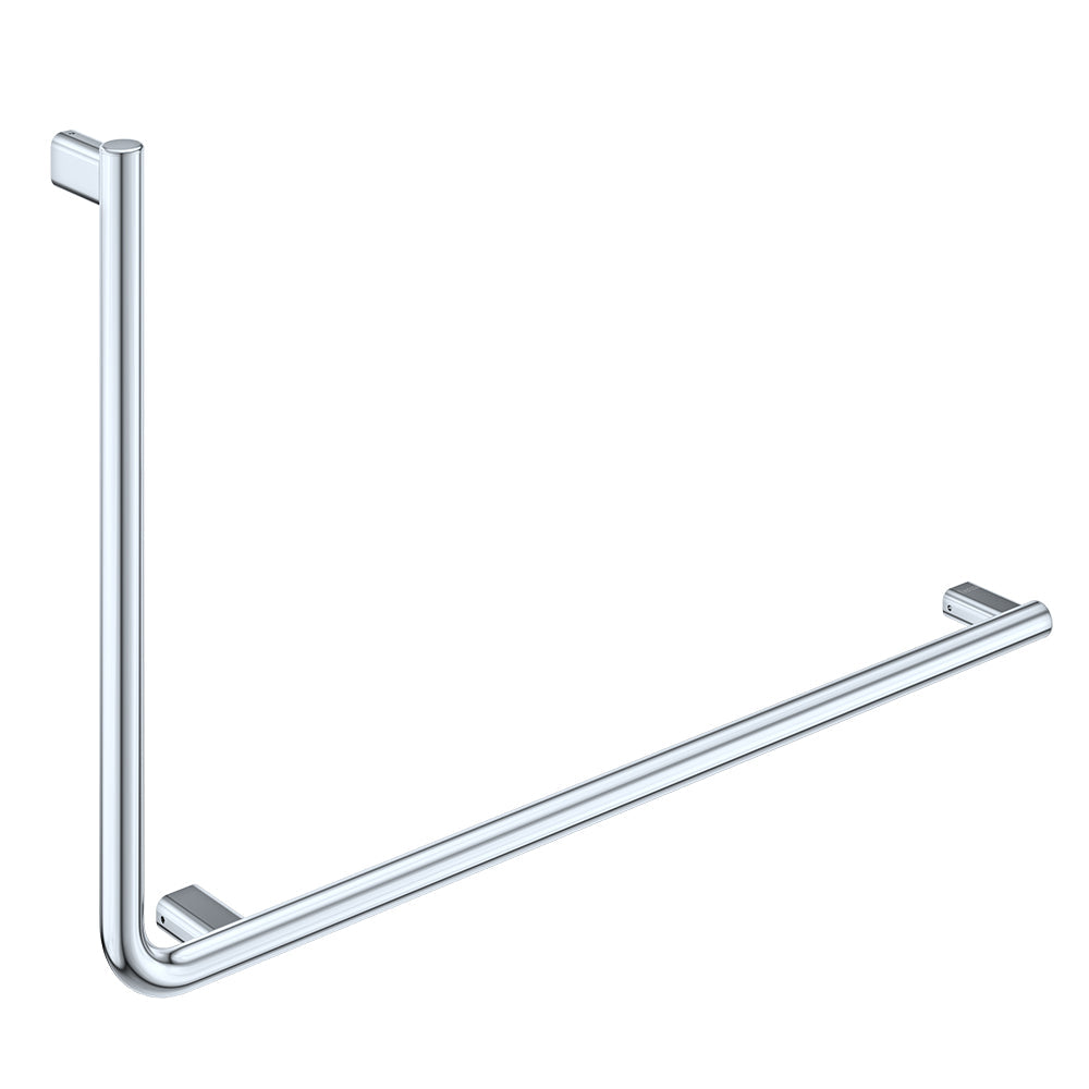 90° Care Slimline Right-Hand Grab Rail, Stainless Steel