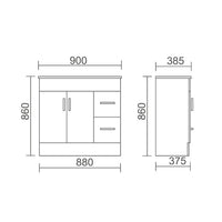 FINO Vanity - Blue Bathware 
