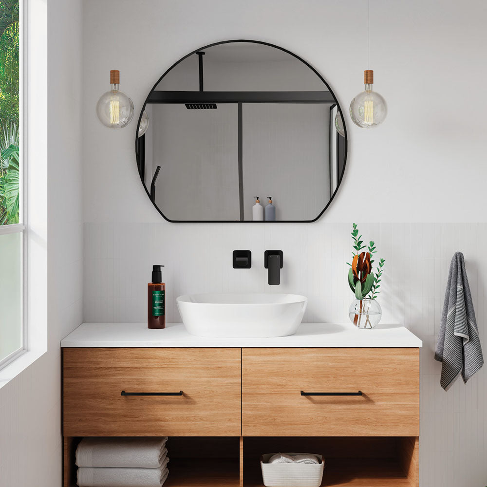 Sunrise Round Framed Mirror