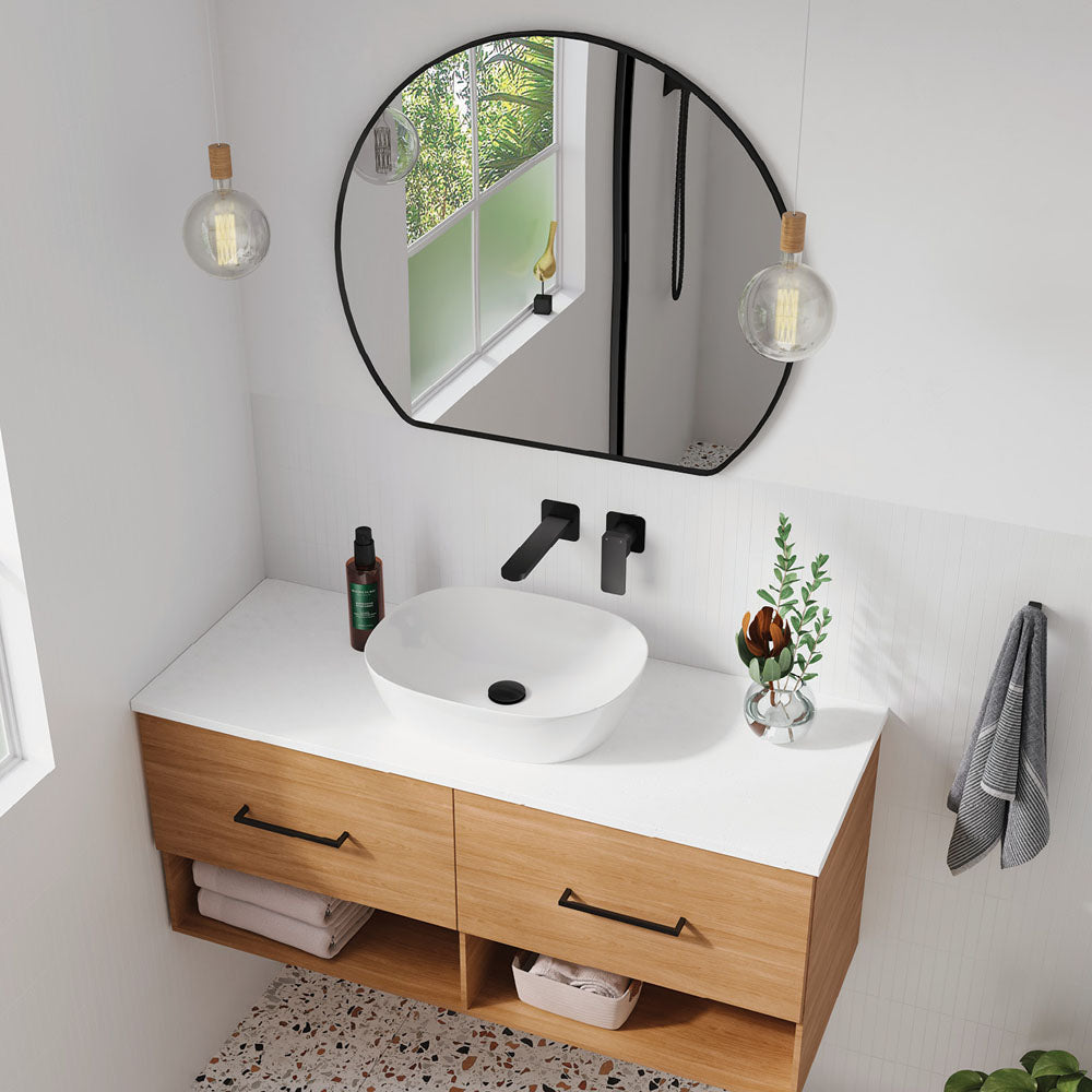 Sunrise Round Framed Mirror