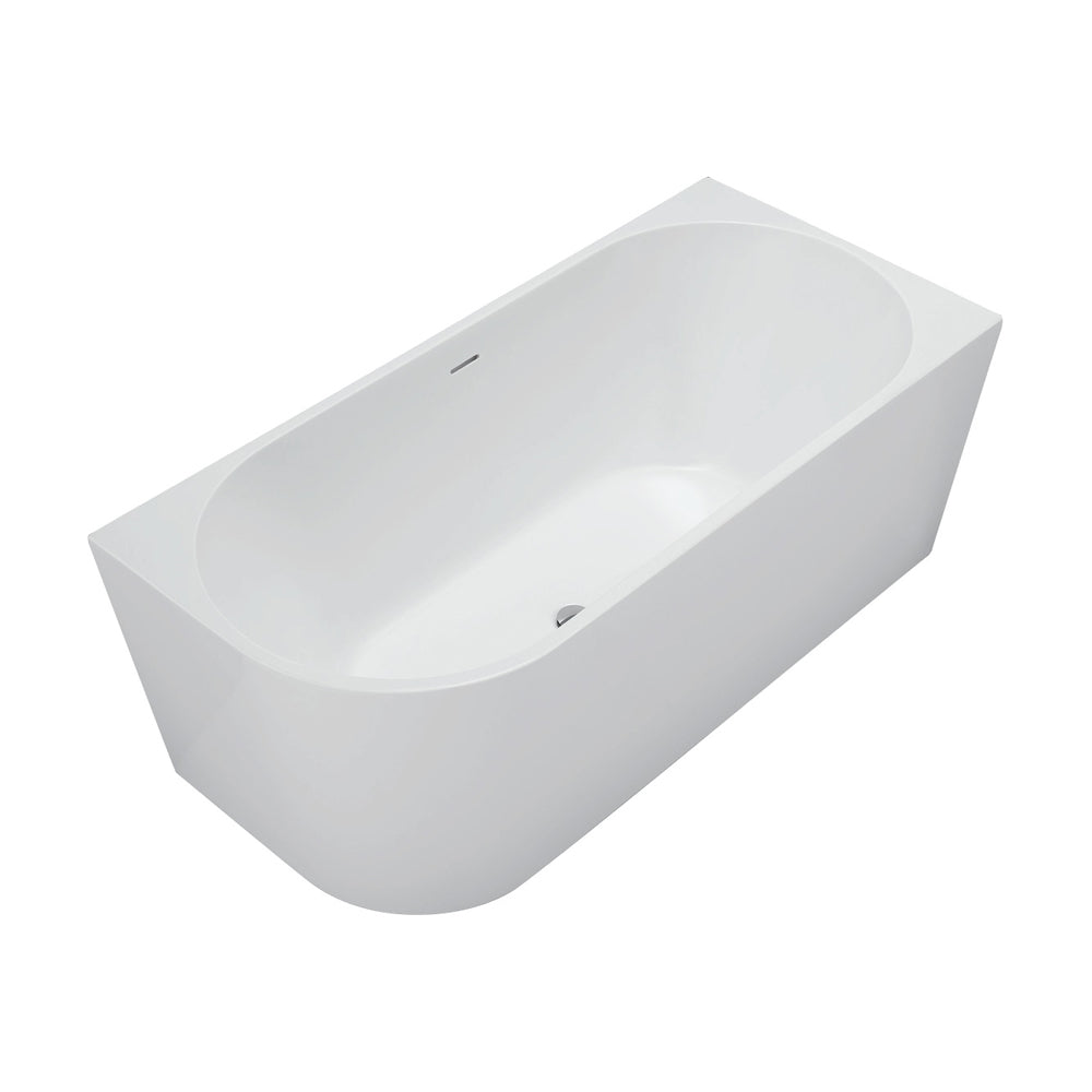 Isabella Left-Hand Acrylic Corner Bath with Overflow, Gloss White, 1500mm