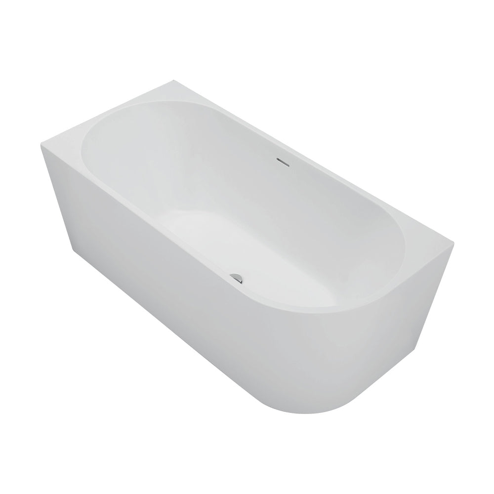 Isabella Right-Hand Acrylic Corner Bath with Overflow, Matte White, 1500mm