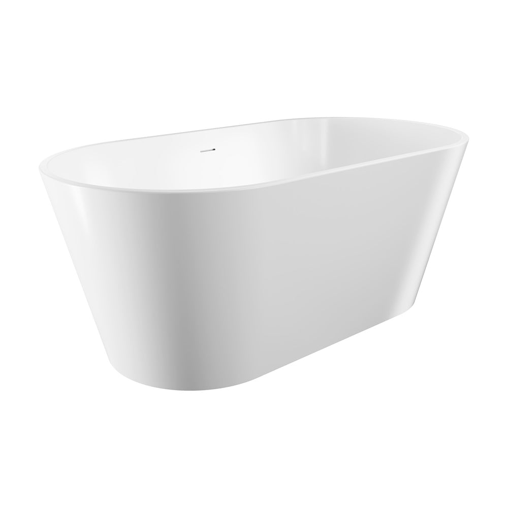 Austin Freestanding Acrylic Bath with Overflow, 1500mm