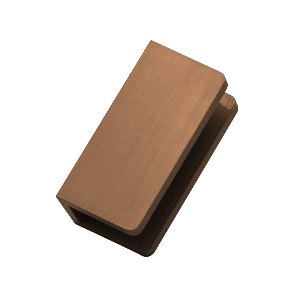 Wall Bracket for Frameless Shower Panel, Brushed Coppper