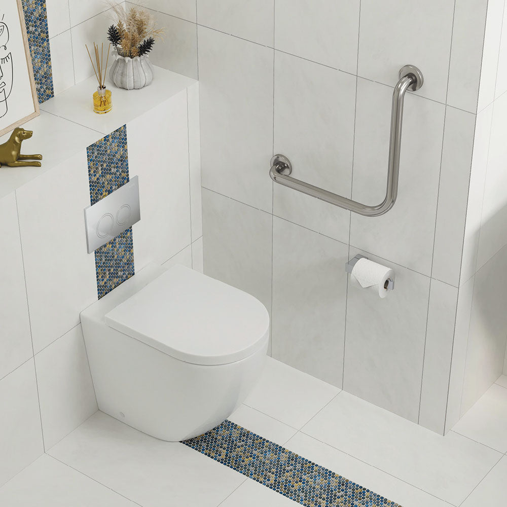 90° Ambulant Care Grab Rail, Stainless Steel